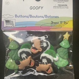 Goofy ~ Disney Licensed Buttons / Jesse James Dress It Up